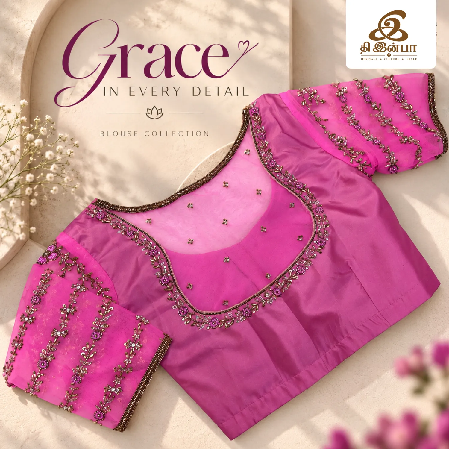 Pink Embroidery Blouse